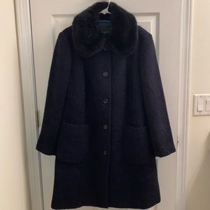 Talbots Plus Navy Wool Peacoat
